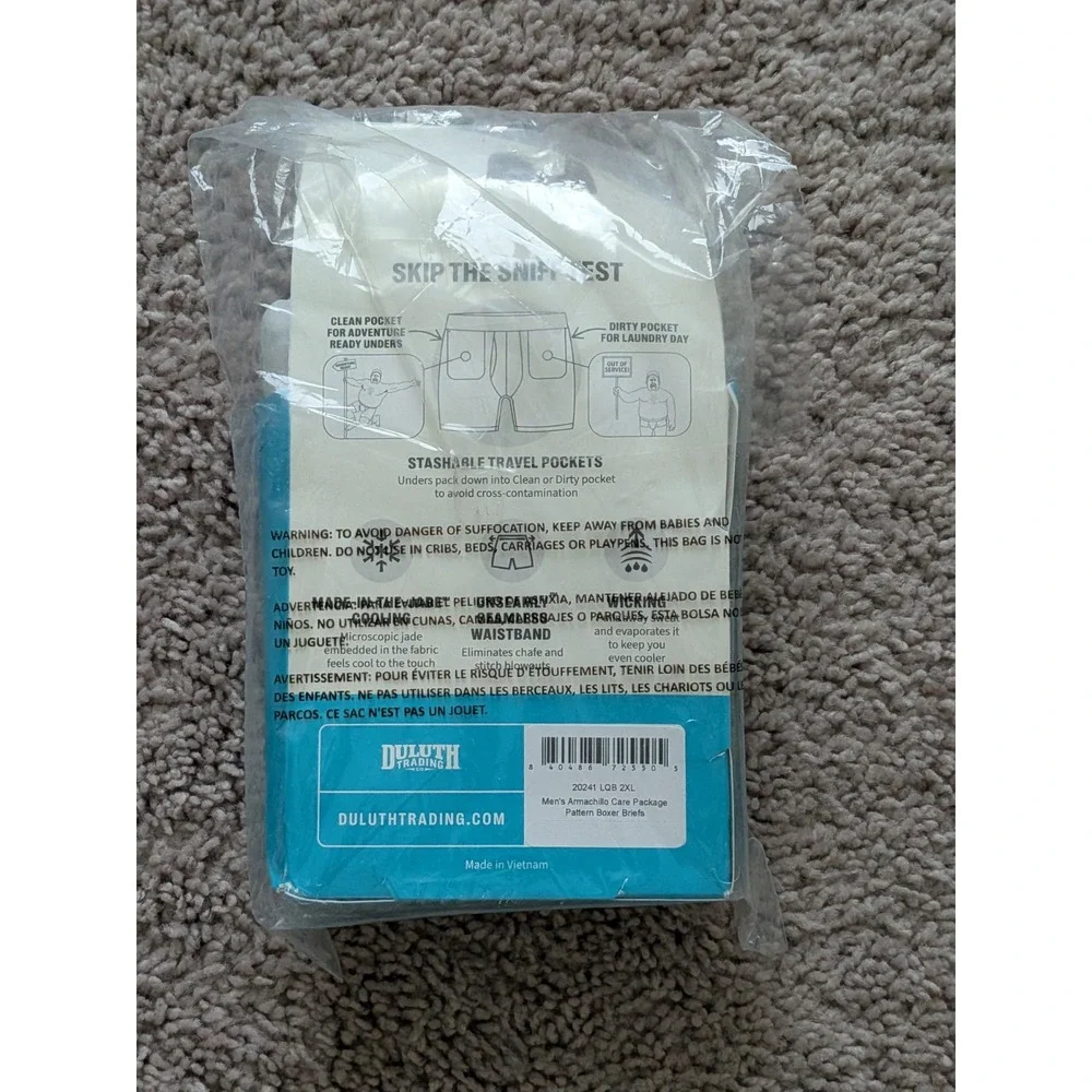 Duluth Armachillo Care Package Boxer Briefs 20241 LGB Mens 2XL NWT Camping